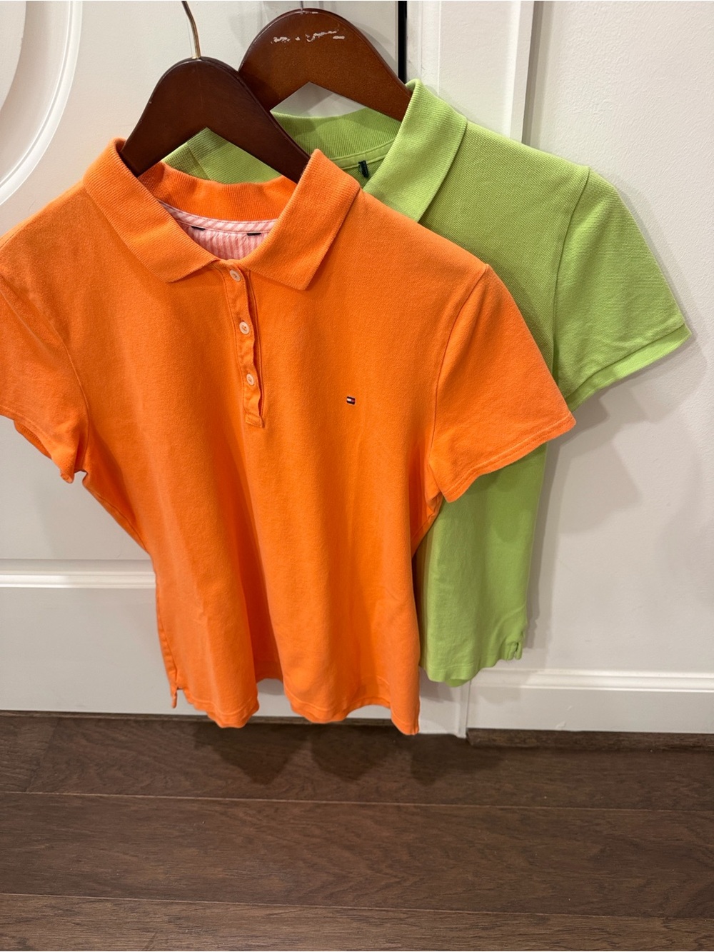 Tommy Hilfiger Orange & Lime Green Kids Polo Tops